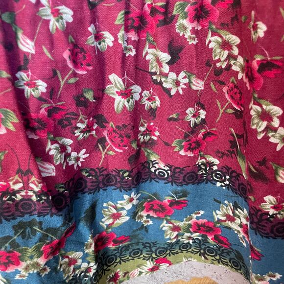 Zanzea Collection Women’s Bohemian Floral Long Sleeve Lace Trim Top Large NWT - Picture 8 of 11